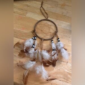 Brown and White Feather Dreamcatcher